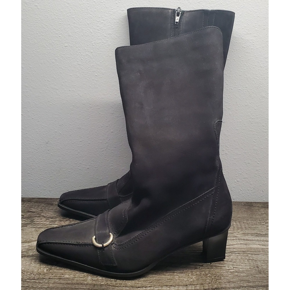 Eric Michael Boots Denmark Dress  Womens 38 (7.5 US) Black Calf Height Lined